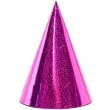 czapeczki papierowe holograficzne rozowe partydeco 6 szt