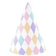czapeczki papierowe jednorozec mix partydeco 16 cm 6 szt