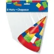 czapeczki papierowe klocki unique 8 szt