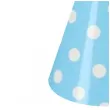 czapeczki papierowe kropki biale blekitne bal 6 szt