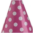 czapeczki papierowe kropki biale rozowe bal 6 szt