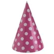 czapeczki papierowe kropki biale rozowe bal 6 szt