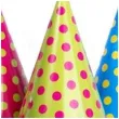 czapeczki papierowe kropki mix 16 cm 6 szt