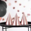 czapeczki papierowe lustrzane rozowo zloty partydeco 6 szt