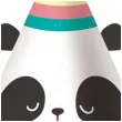 czapeczki papierowe panda z uszami godan 6 szt