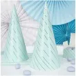 czapeczki papierowe paski jasny niebieski partydeco 21 cm 6 szt