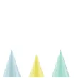 czapeczki papierowe pastelowe mix partydeco 6szt