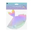 czapeczki papierowe syrenka opalizujacy partydeco 18 cm 6 szt