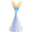 czapeczki papierowe syrenka opalizujacy partydeco 18 cm 6 szt