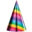 czapeczki papierowe tecza rainbow creativeconverting 8 szt
