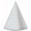 czapeczki papierowe tradycyjne srebrne 6 szt
