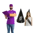 czapeczki urodzinowe 18 urodziny glamour birthday 3 szt