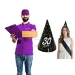 czapeczki urodzinowe 30 urodziny glamour birthday 3 szt