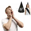 czapeczki urodzinowe 60 urodziny glamour birthday 3 szt