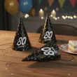 czapeczki urodzinowe 80 urodziny glamour birthday 3 szt