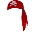 czapka bandana piracka dla doroslych czerwona party tino