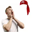 czapka bandana piracka dla doroslych czerwona party tino