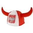 czapka kibica z rogami polska