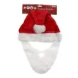 czapka mikolaj z broda i wasami 30x35 cm
