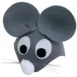 czapka myszka z oczami szara filcowa party tino