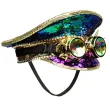 czapka z daszkiem i okularami na karnawal dodatek do stroju steampunk cekiny