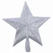 czubek choinkowy gwiazda brokatowa srebrny tropic 23 5 cm