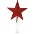 czubek choinkowy gwiazda czerwony guirca 23 cm