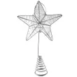 czubek choinkowy gwiazda metalowa srebrny arpex 27 cm