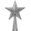 czubek choinkowy gwiazda srebrna guirca 37 cm