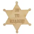 decoupage odznaka ja tu rzadze nr do010 drewno