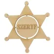 decoupage odznaka szeryf nr do001 drewno