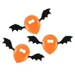 dekoracja balonowe nietoperze czarno pomaranczowa 3 szt
