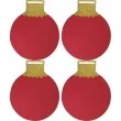 dekoracja bombki czerwone piankowa titanum 4 szt