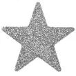 dekoracja brokatowa gwiazdka srebrna 5 cm 8 szt
