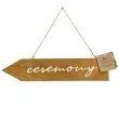 dekoracja ceremony drogowskaz drewniany partydeco 36x7 5 cm