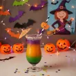 dekoracja do napojow na halloween slomki papierowe ozdoba stolu jednorazowe czarno biale 6 szt