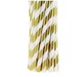 dekoracja do napojow slomki papierowe w paski zlote chrom 19 5cm 10 szt