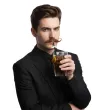 dekoracja do napoju na movember slomki papierowe wasy czarno biale 6 szt