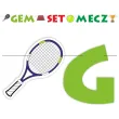 dekoracja do powieszenia baner papierowy tenis gem set mecz girlanda ozdoba na urodziny