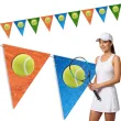 dekoracja do powieszenia baner papierowy tenis kort girlanda ozdoba na urodziny 3 6 m