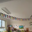 dekoracja do powieszenia girlanda papierowa pasowanie na przedszkolaka kredki baner 3 3 m