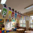 dekoracja do powieszenia girlanda papierowa pasowanie na przedszkolaka kredki baner 3 3 m