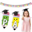 dekoracja do powieszenia girlanda papierowa pasowanie na przedszkolaka kredki baner 3 3 m