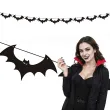 dekoracja do powieszenia na andrzejki halloween baner girlanda papierowa nietoperze czarne 3