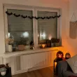dekoracja do powieszenia na andrzejki halloween baner girlanda papierowa nietoperze czarne 3