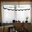 dekoracja do powieszenia na andrzejki halloween baner girlanda papierowa nietoperze czarne 3