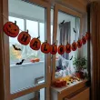 dekoracja do powieszenia na halloween baner girlanda papierowa dynie napis ozdoba halloweenowa