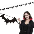dekoracja do powieszenia na halloween baner girlanda papierowa nietoperze czarne 3 6 m