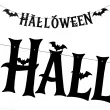 dekoracja do powieszenia na halloween baner girlanda papierowa nietoperze ozdoba halloweenowa