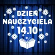 dekoracja do szkoly na gazetke tablice napis dzien nauczyciela kwiatki